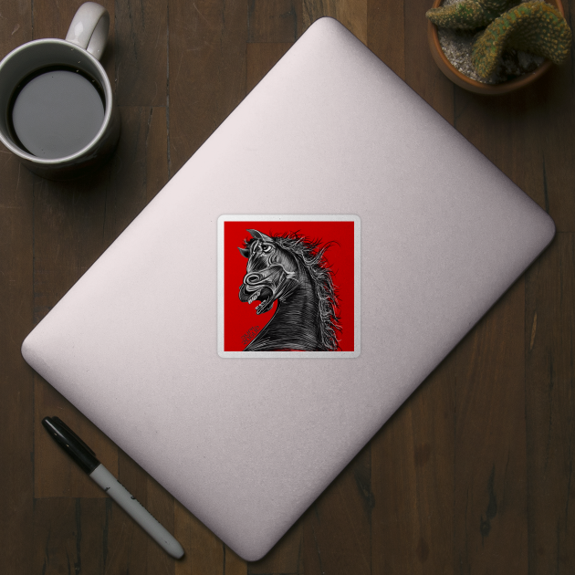 Horse Mustang Stallion Art by Dual Rogue